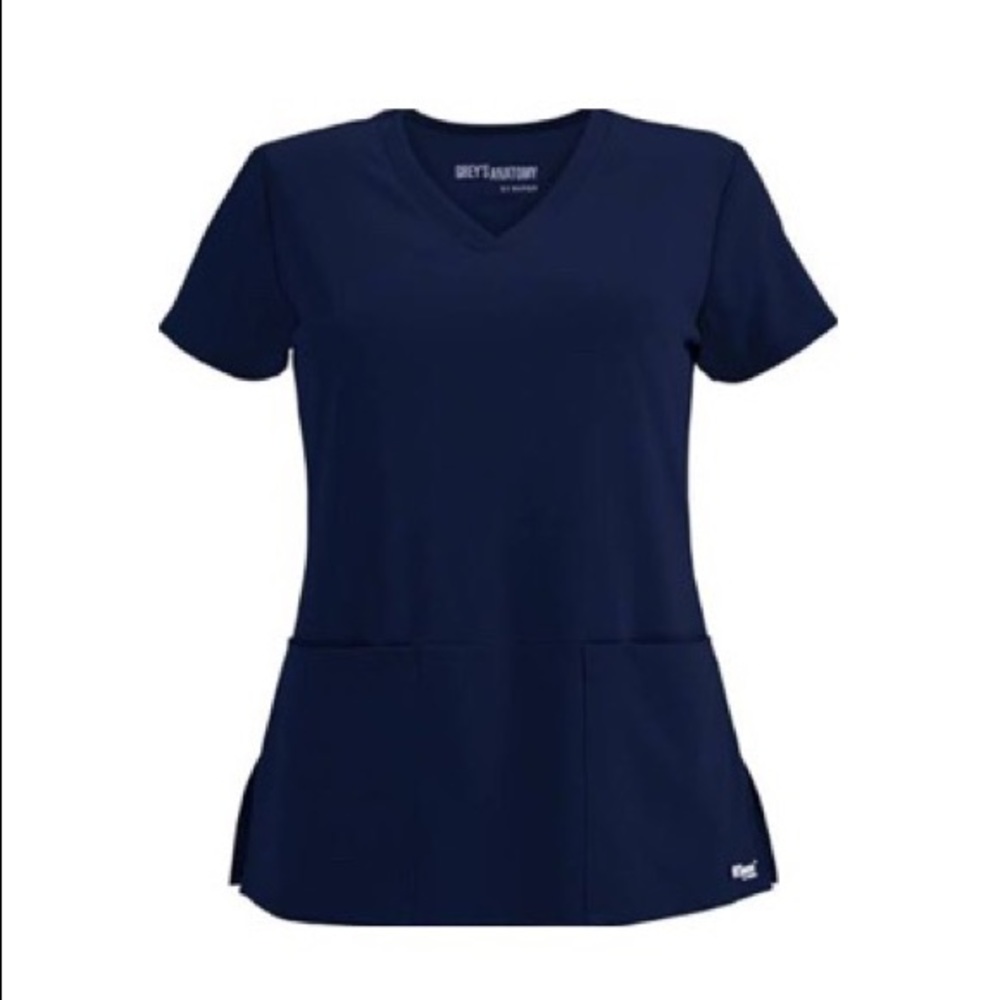 Greys Anatomy Navy Blue Scrub Top